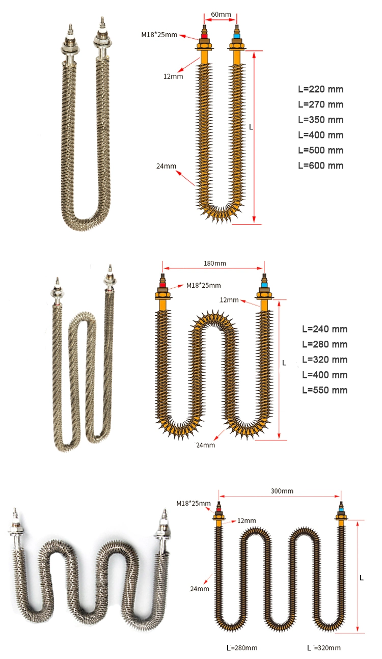 Stainless Steel Industrial Air Tubular Finned Electric Custom Made Ovens Heating Element